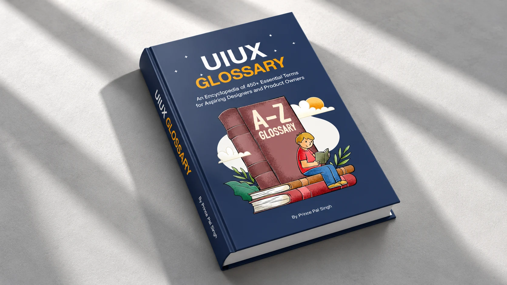 UI/UX Glossary — book cover, by Prince Pal Singh